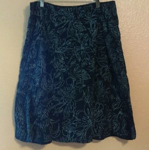 Christopher & Banks floral textured skirt
